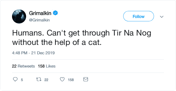 grimalkin without help of a cat