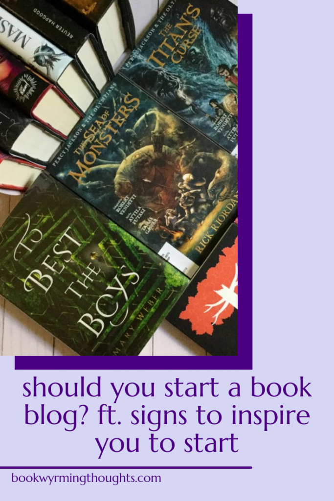 signs to start a book blog pin